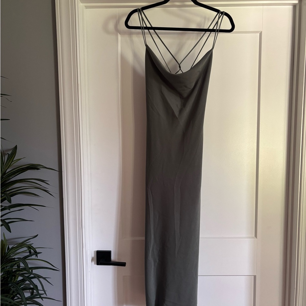 Sage Strapless  Dress